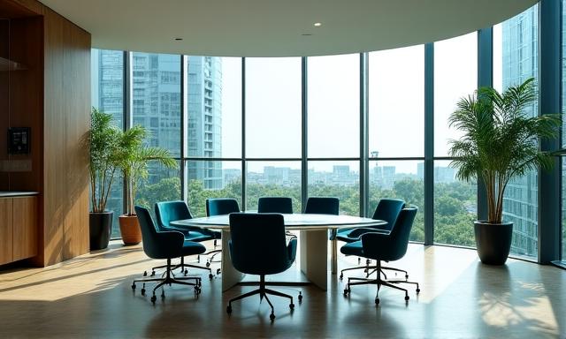 Modern professional office interior in Singapore